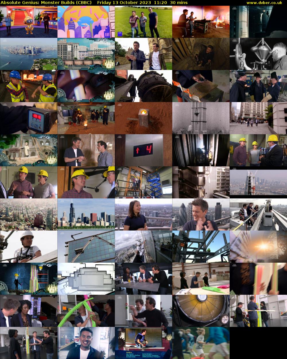Absolute Genius: Monster Builds (CBBC) Friday 13 October 2023 11:20 - 11:50