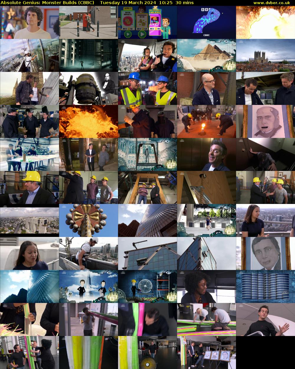 Absolute Genius: Monster Builds (CBBC) Tuesday 19 March 2024 10:25 - 10:55