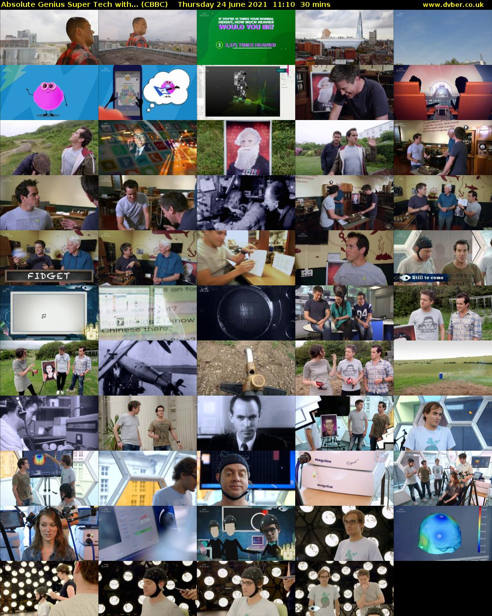 Absolute Genius Super Tech with... (CBBC) Thursday 24 June 2021 11:10 - 11:40