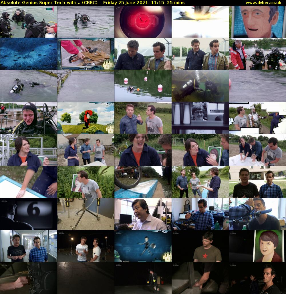 Absolute Genius Super Tech with... (CBBC) Friday 25 June 2021 11:15 - 11:40