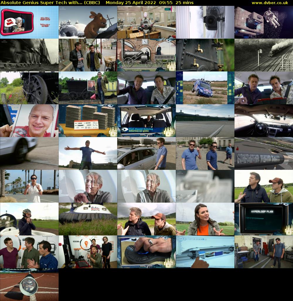 Absolute Genius Super Tech with... (CBBC) Monday 25 April 2022 09:55 - 10:20
