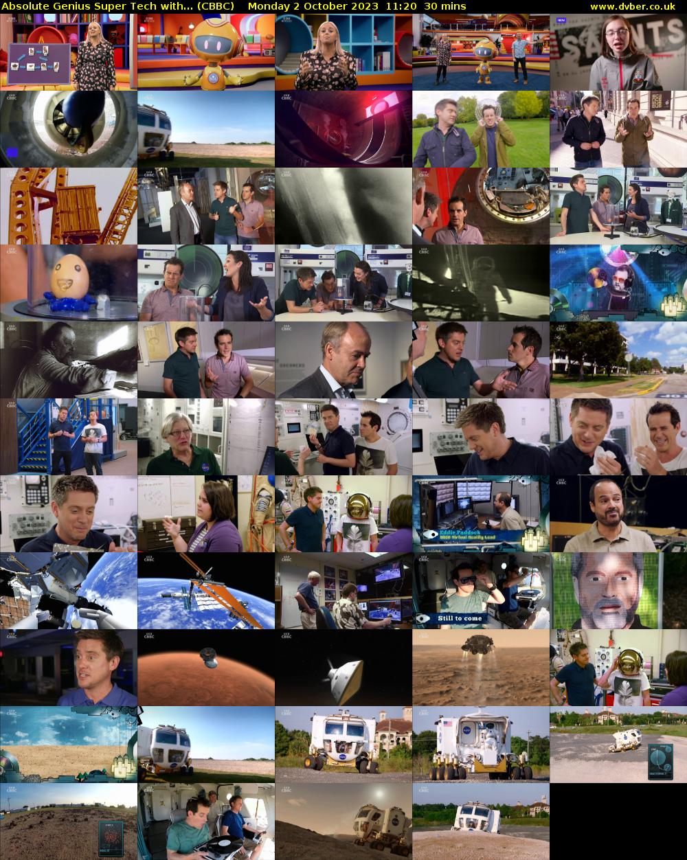 Absolute Genius Super Tech with... (CBBC) Monday 2 October 2023 11:20 - 11:50