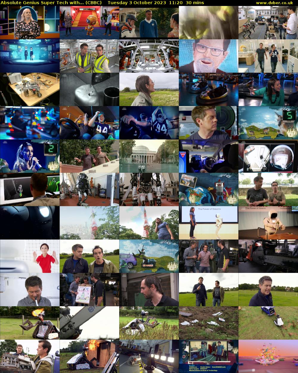 Absolute Genius Super Tech with... (CBBC) Tuesday 3 October 2023 11:20 - 11:50