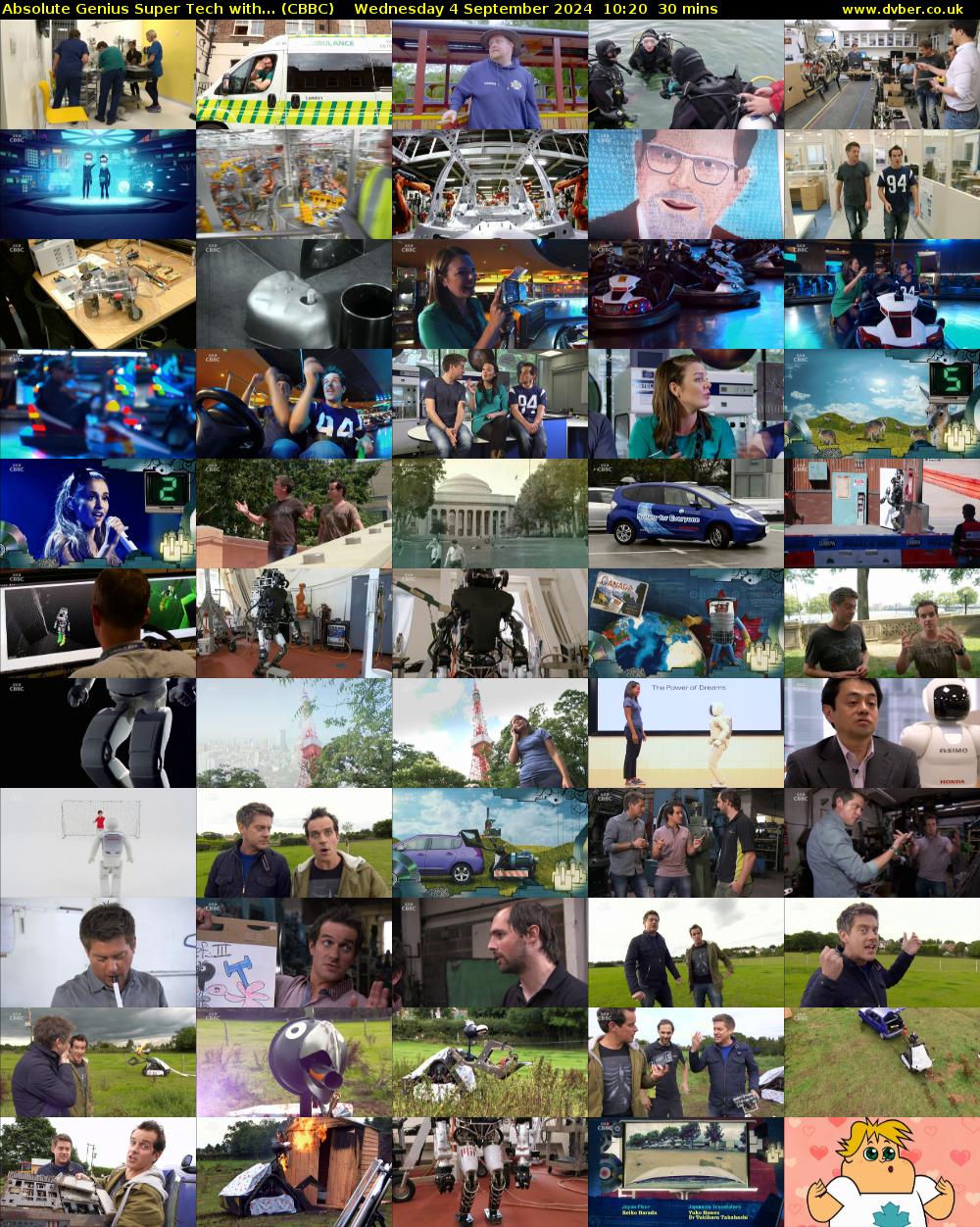 Absolute Genius Super Tech with... (CBBC) Wednesday 4 September 2024 10:20 - 10:50