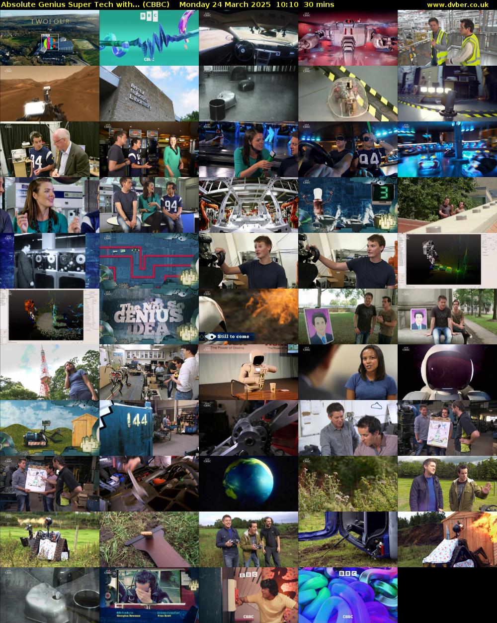 Absolute Genius Super Tech with... (CBBC) Monday 24 March 2025 10:10 - 10:40