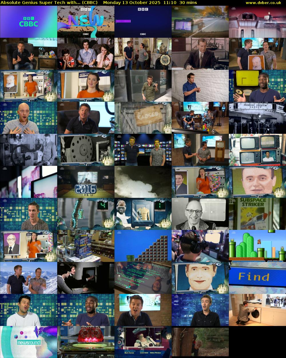 Absolute Genius Super Tech with... (CBBC) Monday 13 October 2025 11:10 - 11:40