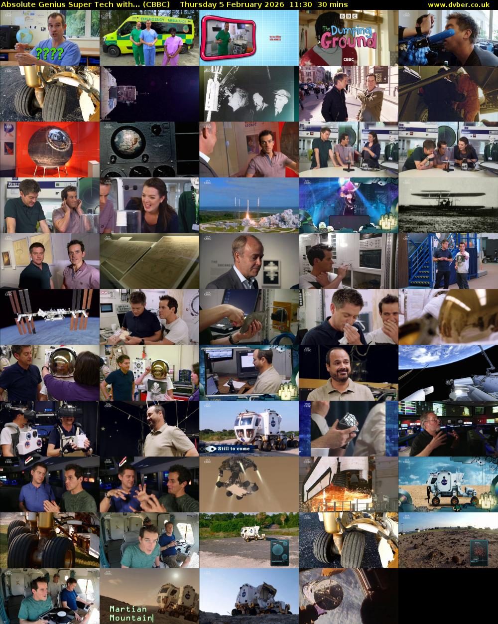 Absolute Genius Super Tech with... (CBBC) Thursday 5 February 2026 11:30 - 12:00