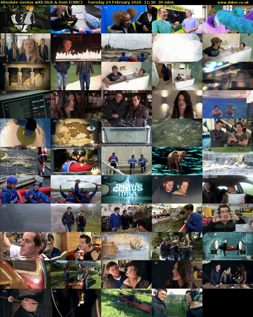 Absolute Genius with Dick & Dom (CBBC) Tuesday 24 February 2026 11:30 - 12:00