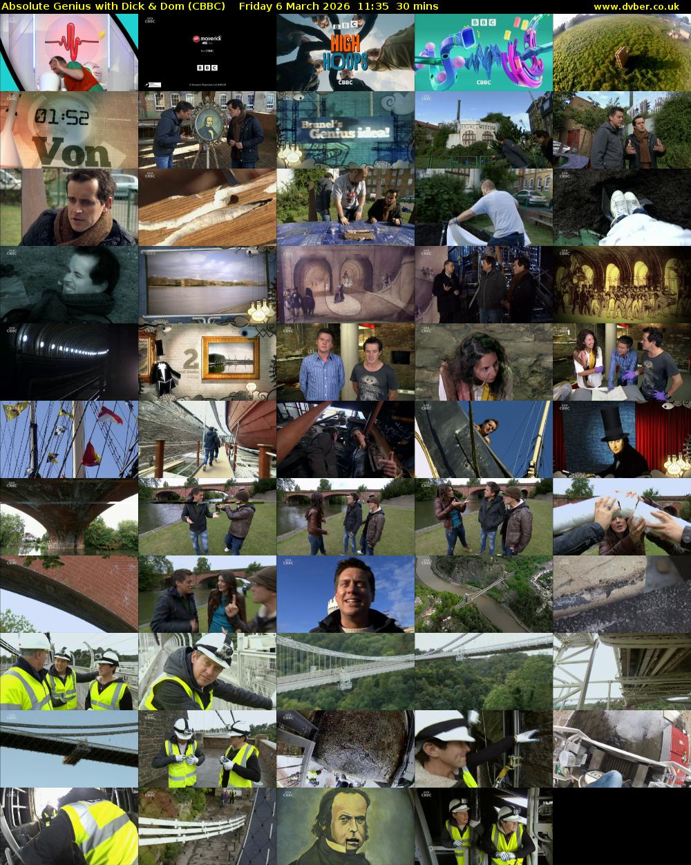 Absolute Genius with Dick & Dom (CBBC) Friday 6 March 2026 11:35 - 12:05