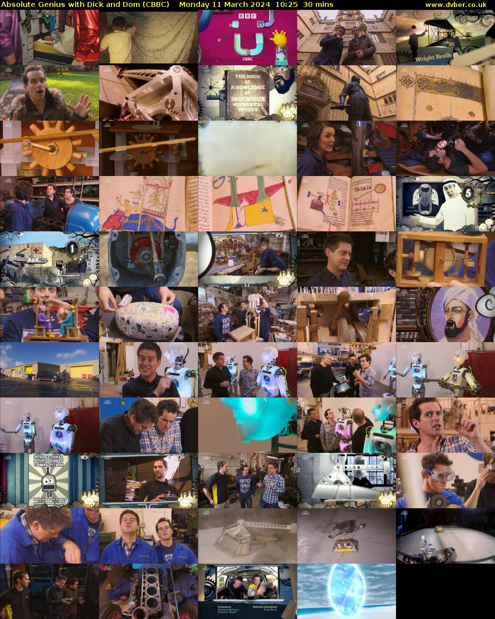 Absolute Genius with Dick and Dom (CBBC) Monday 11 March 2024 10:25 - 10:55