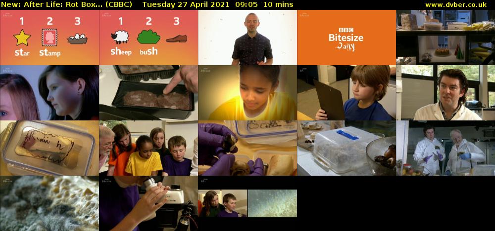 After Life: Rot Box... (CBBC) Tuesday 27 April 2021 09:05 - 09:15