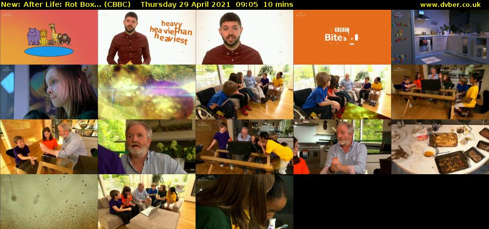 After Life: Rot Box... (CBBC) Thursday 29 April 2021 09:05 - 09:15