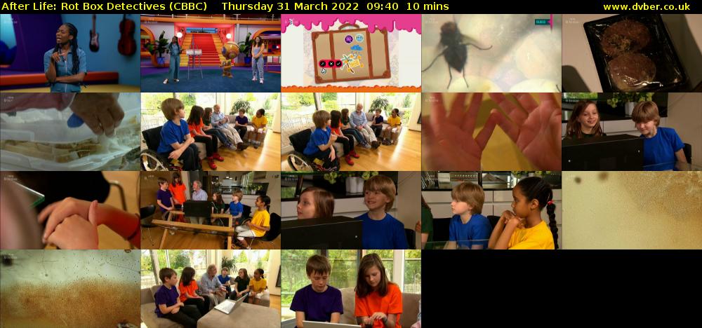After Life: Rot Box Detectives (CBBC) Thursday 31 March 2022 09:40 - 09:50