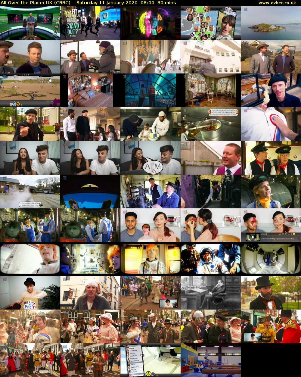 All Over The Place: UK (CBBC) Saturday 11 January 2020 08:00 - 08:30