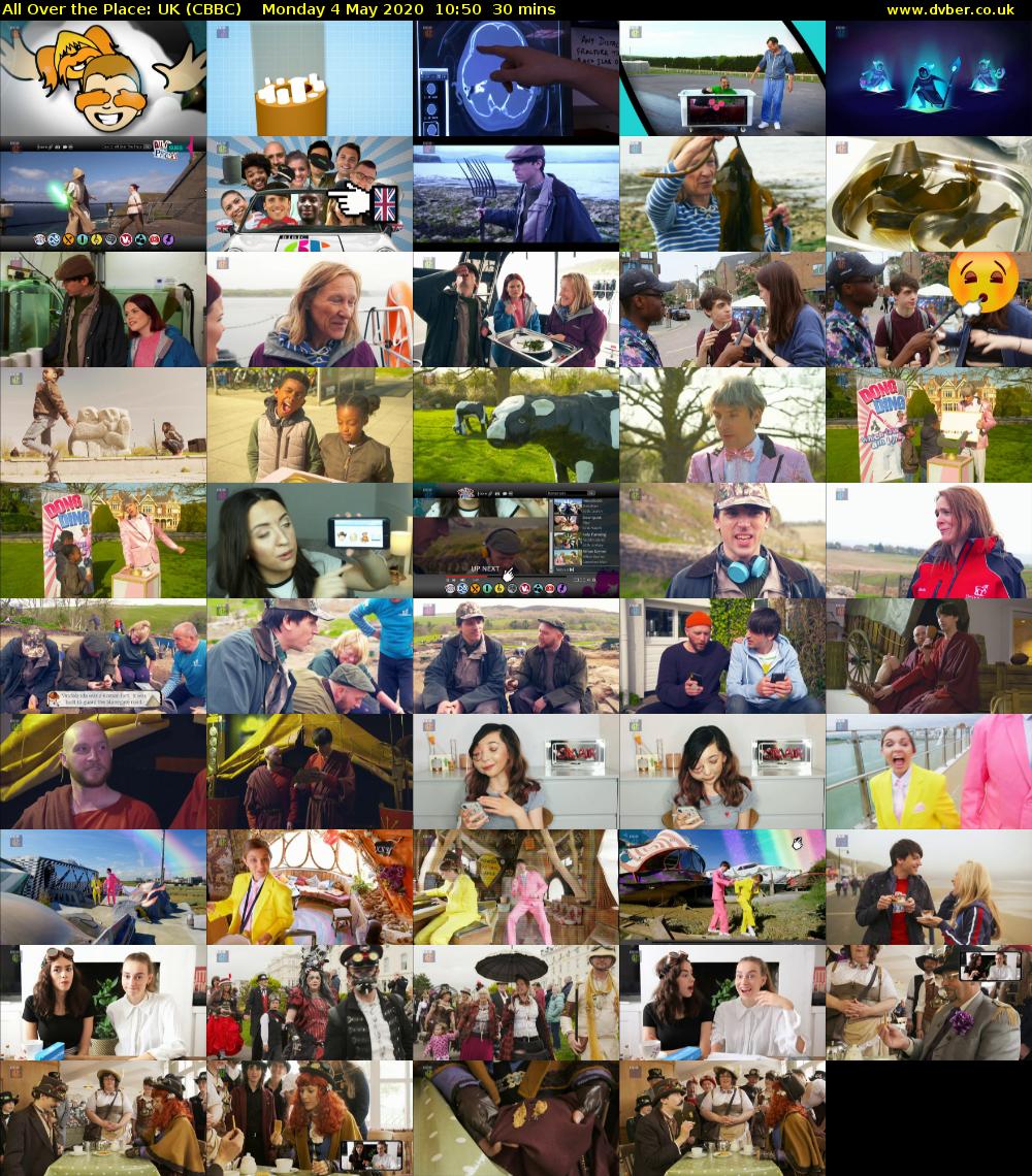 All Over The Place: UK (CBBC) Monday 4 May 2020 10:50 - 11:20