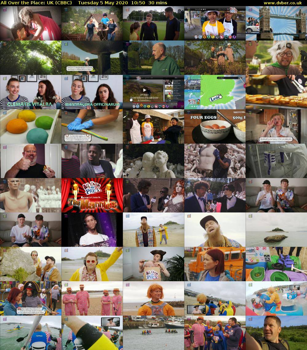 All Over The Place: UK (CBBC) Tuesday 5 May 2020 10:50 - 11:20