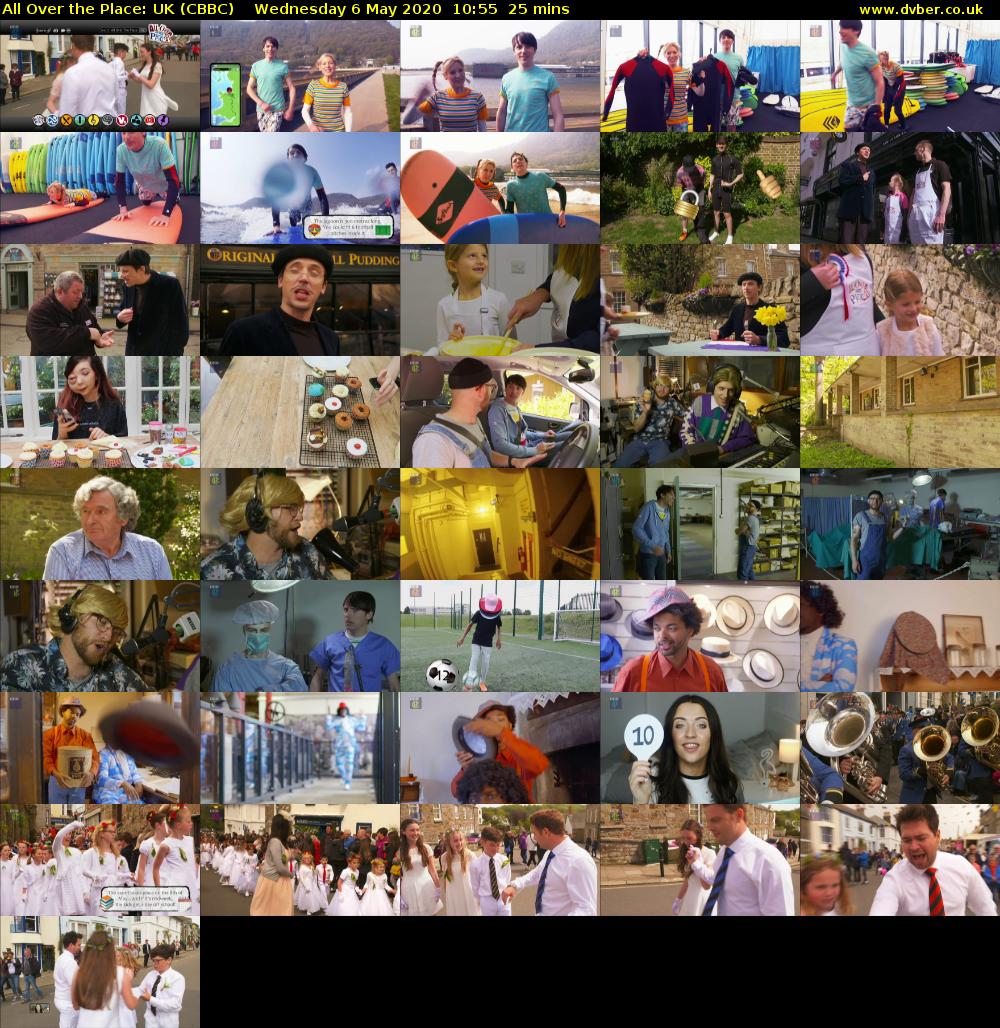 All Over The Place: UK (CBBC) Wednesday 6 May 2020 10:55 - 11:20