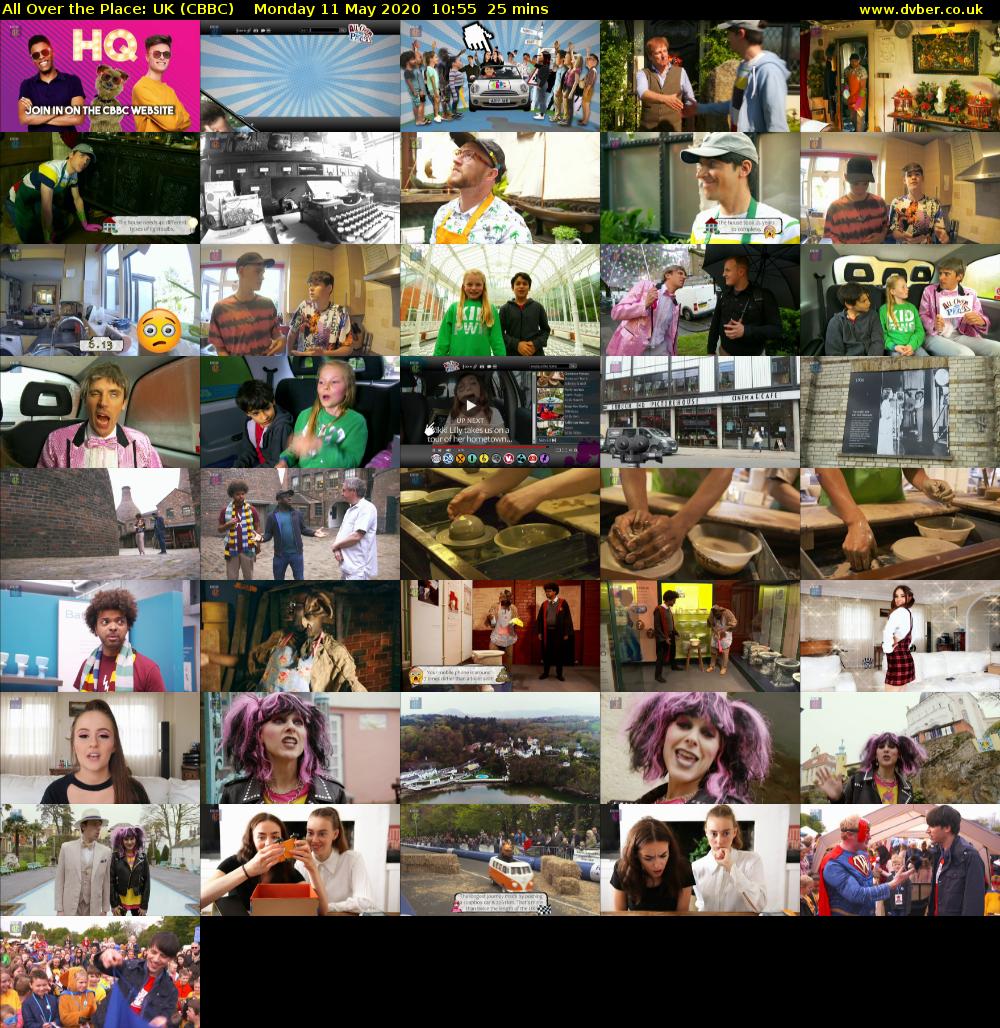 All Over The Place: UK (CBBC) Monday 11 May 2020 10:55 - 11:20