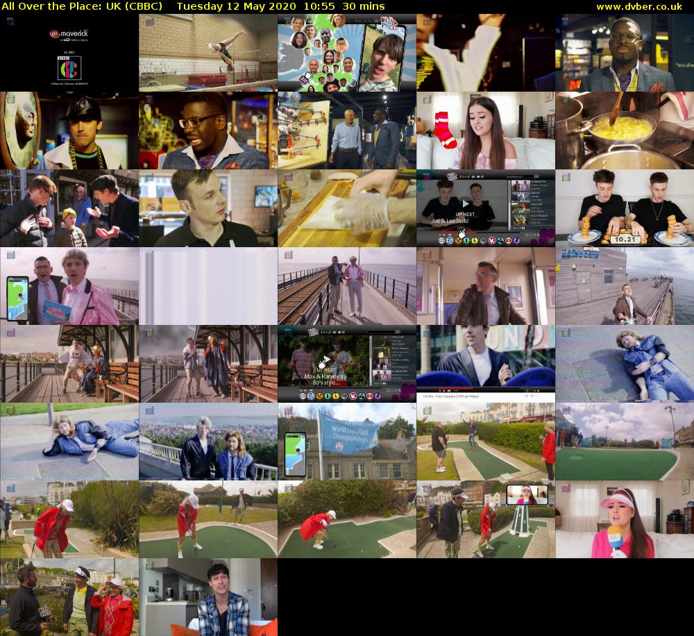 All Over The Place: UK (CBBC) Tuesday 12 May 2020 10:55 - 11:25