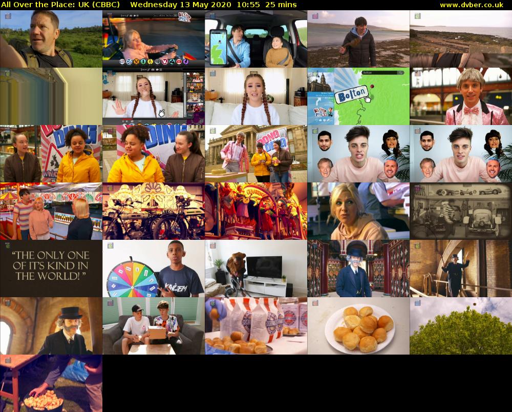 All Over The Place: UK (CBBC) Wednesday 13 May 2020 10:55 - 11:20