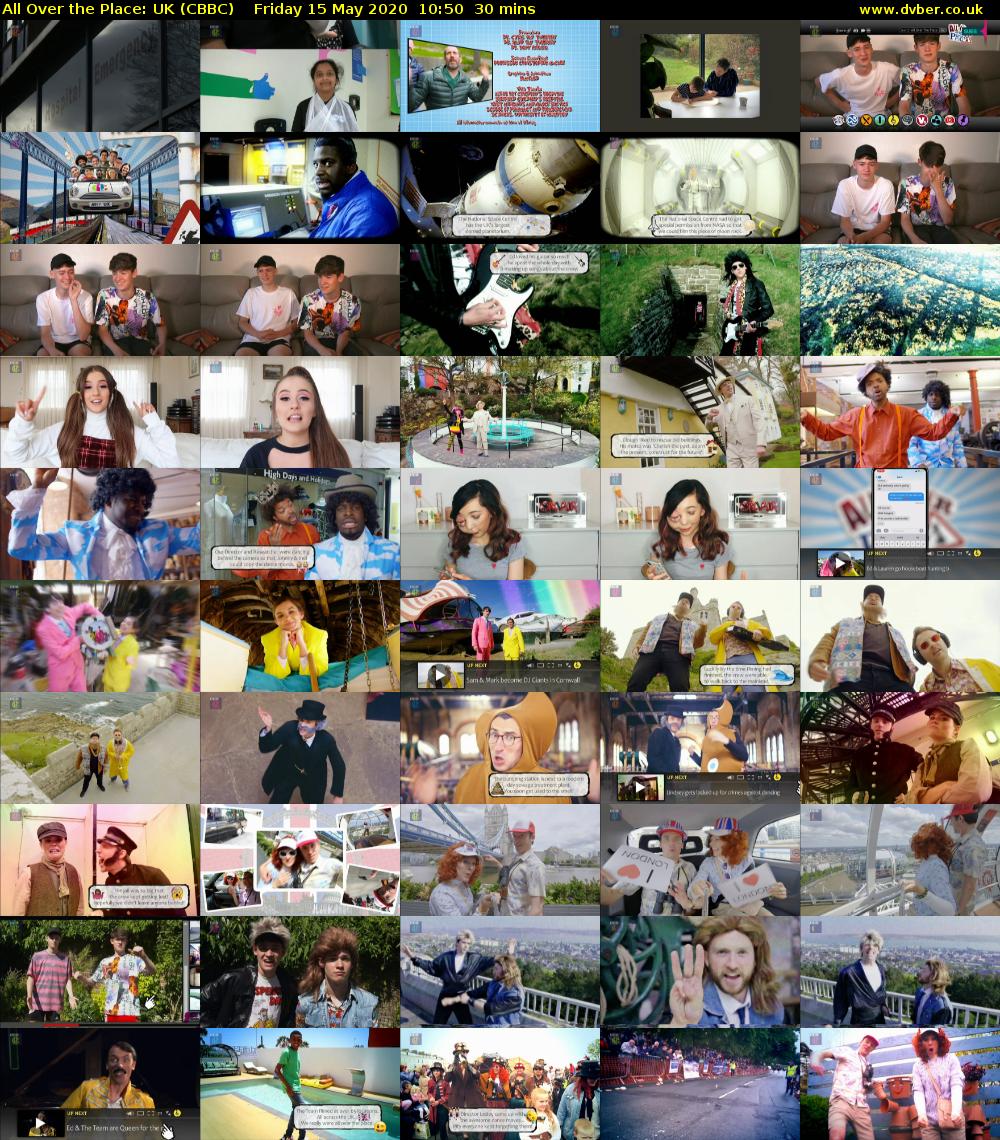 All Over The Place: UK (CBBC) Friday 15 May 2020 10:50 - 11:20