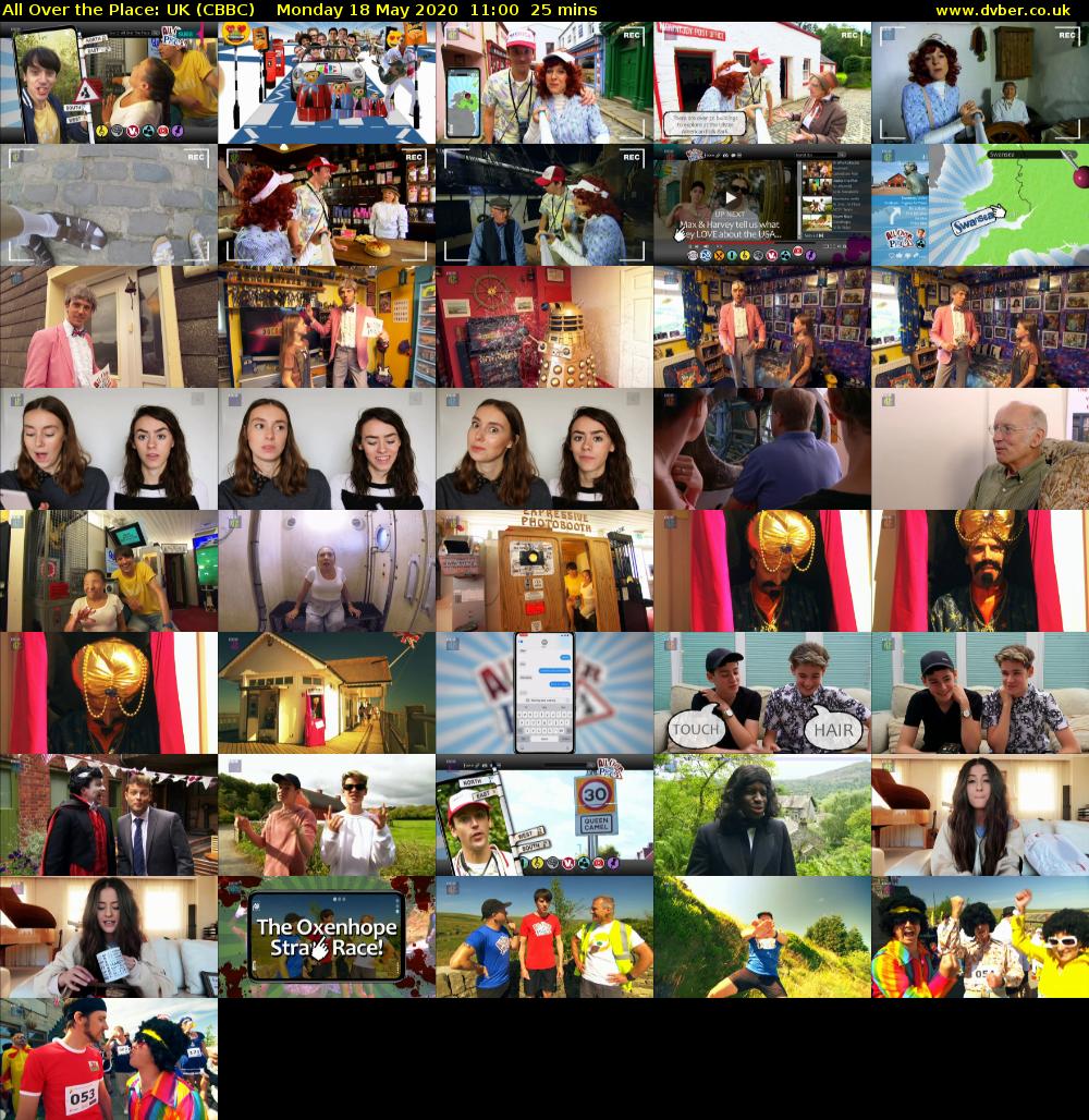 All Over The Place: UK (CBBC) Monday 18 May 2020 11:00 - 11:25