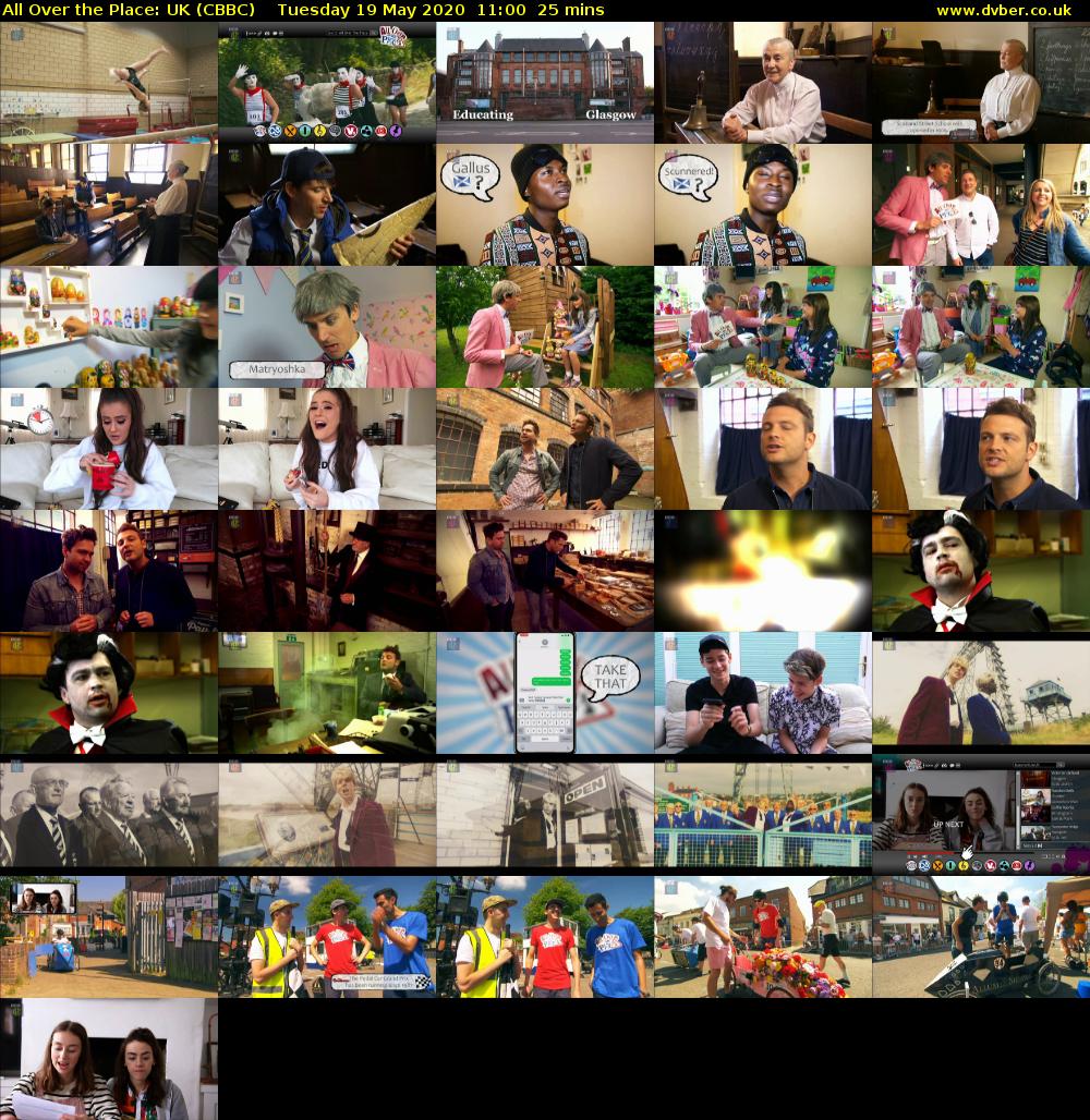 All Over The Place: UK (CBBC) Tuesday 19 May 2020 11:00 - 11:25