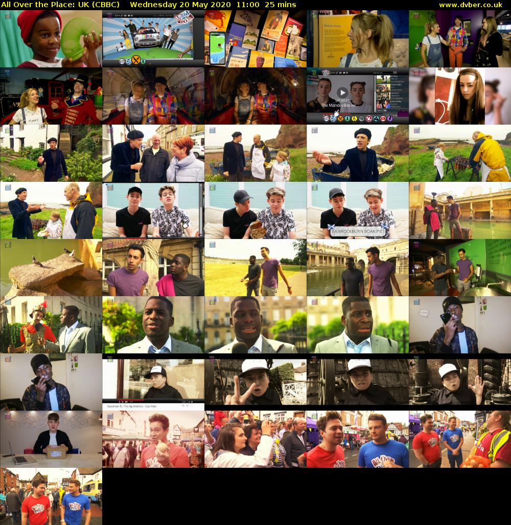 All Over The Place: UK (CBBC) Wednesday 20 May 2020 11:00 - 11:25