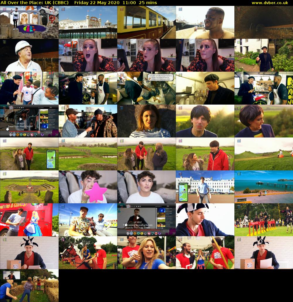 All Over The Place: UK (CBBC) Friday 22 May 2020 11:00 - 11:25