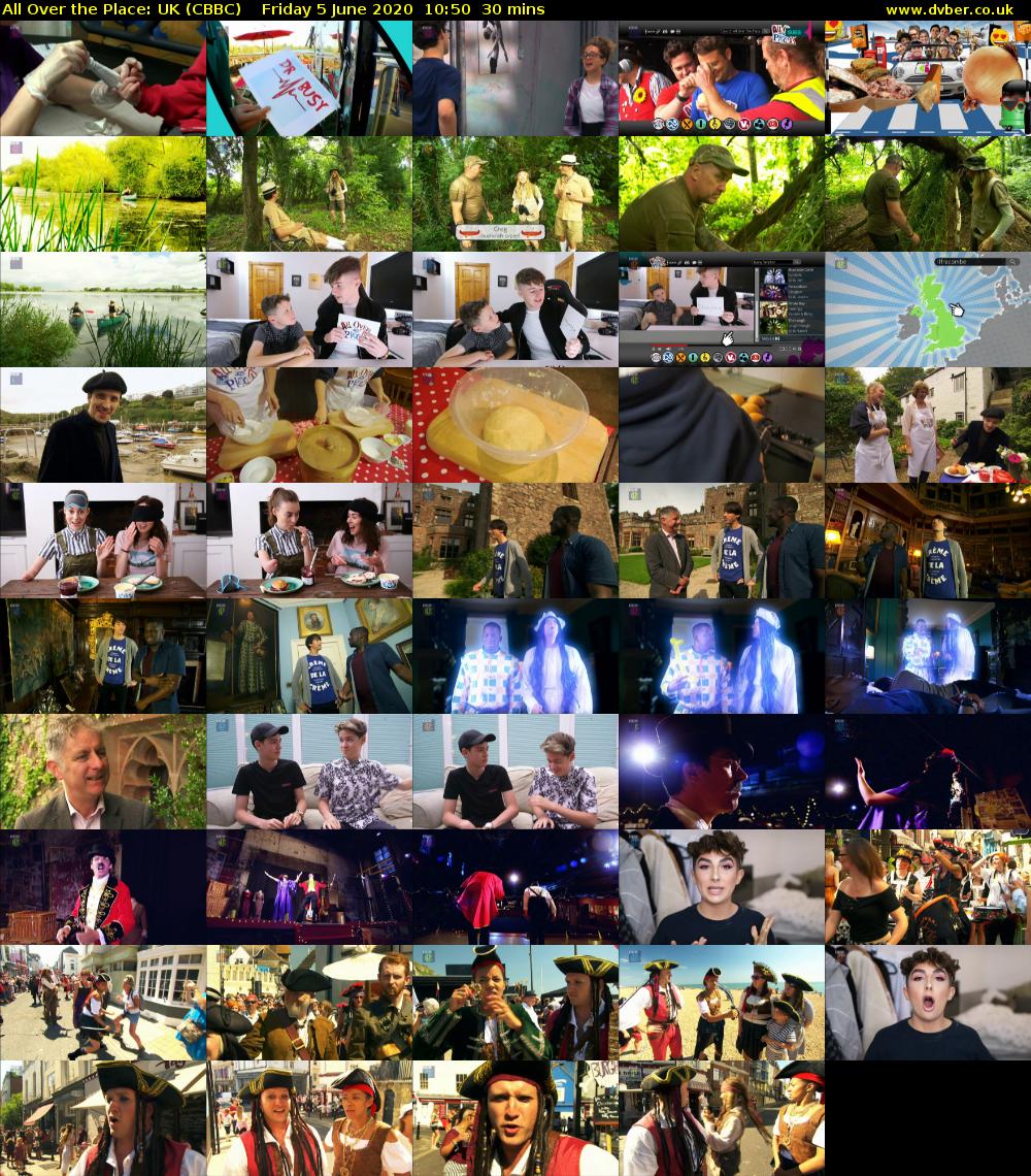 All Over The Place: UK (CBBC) Friday 5 June 2020 10:50 - 11:20