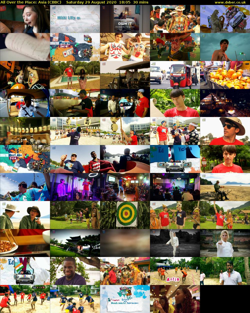 All Over the Place: Asia (CBBC) Saturday 29 August 2020 18:05 - 18:35