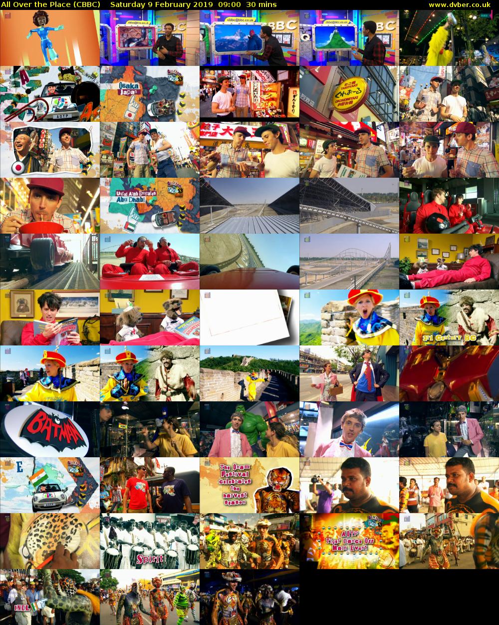 All Over the Place (CBBC) Saturday 9 February 2019 09:00 - 09:30