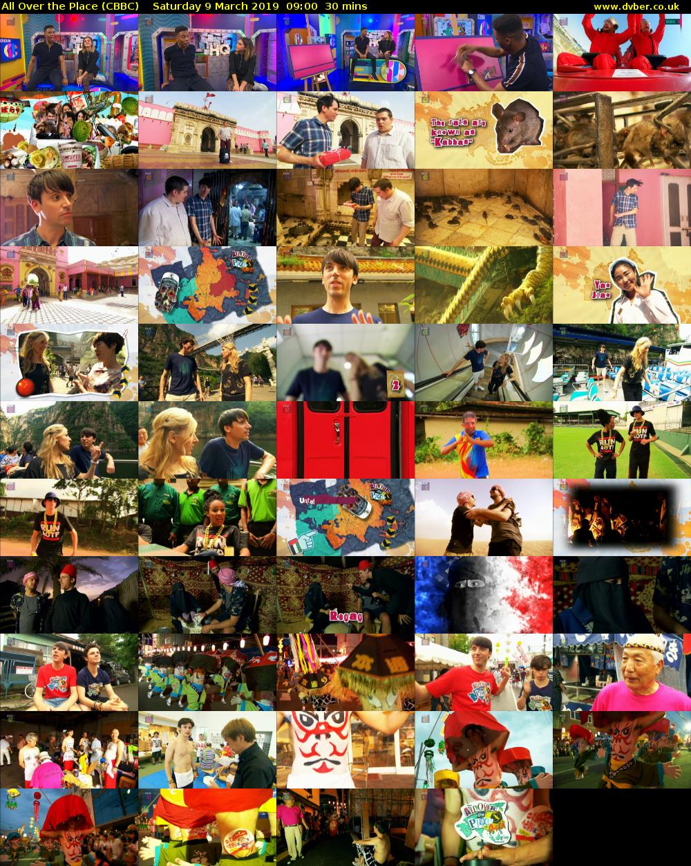All Over the Place (CBBC) Saturday 9 March 2019 09:00 - 09:30