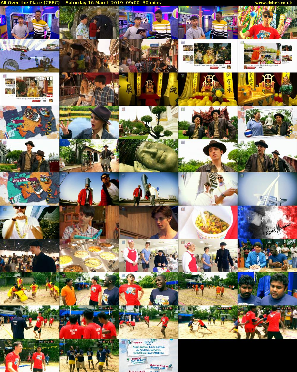 All Over the Place (CBBC) Saturday 16 March 2019 09:00 - 09:30