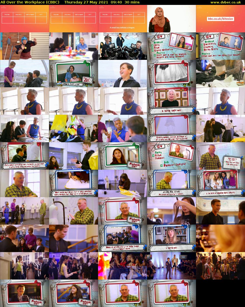 All Over the Workplace (CBBC) Thursday 27 May 2021 09:40 - 10:10