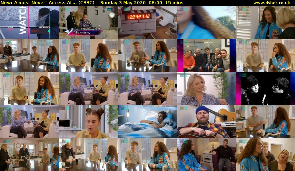 Almost Never: Access All... (CBBC) Sunday 3 May 2020 08:00 - 08:15