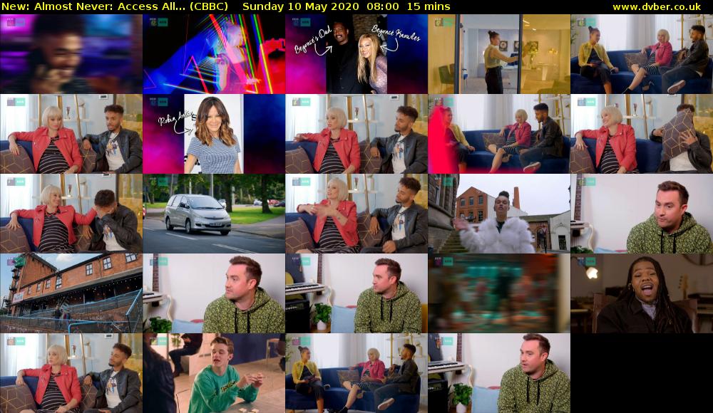 Almost Never: Access All... (CBBC) Sunday 10 May 2020 08:00 - 08:15