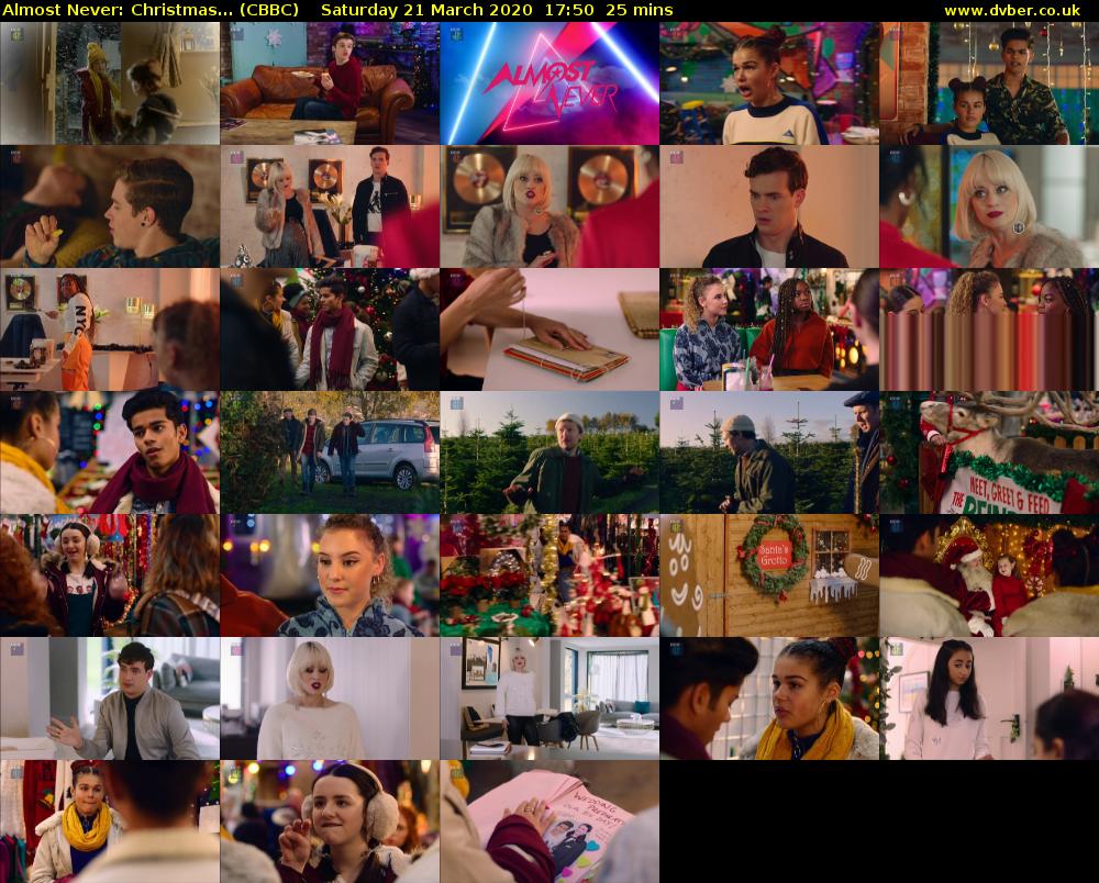 Almost Never: Christmas... (CBBC) Saturday 21 March 2020 17:50 - 18:15
