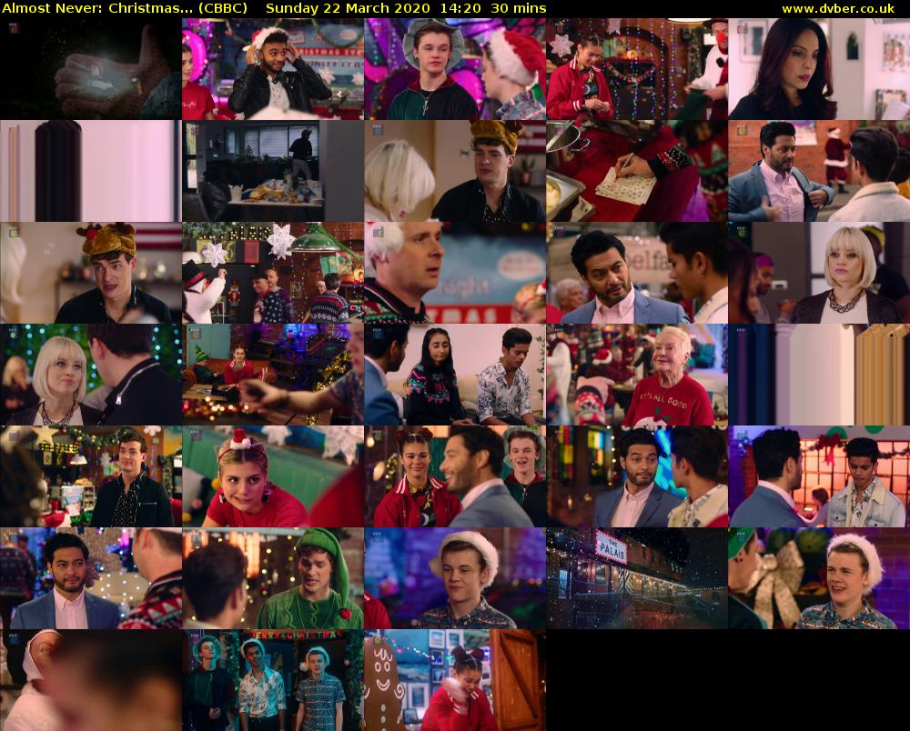 Almost Never: Christmas... (CBBC) Sunday 22 March 2020 14:20 - 14:50