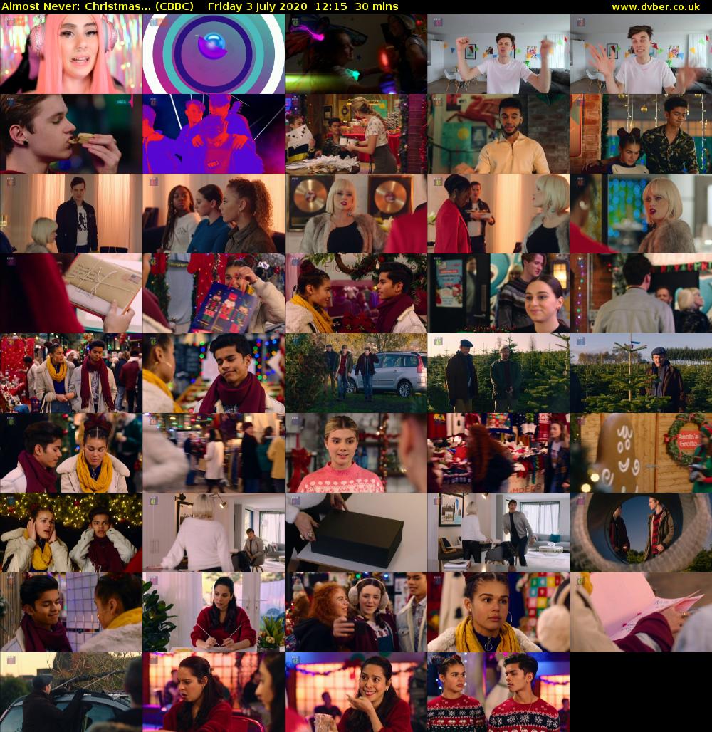 Almost Never: Christmas... (CBBC) Friday 3 July 2020 12:15 - 12:45