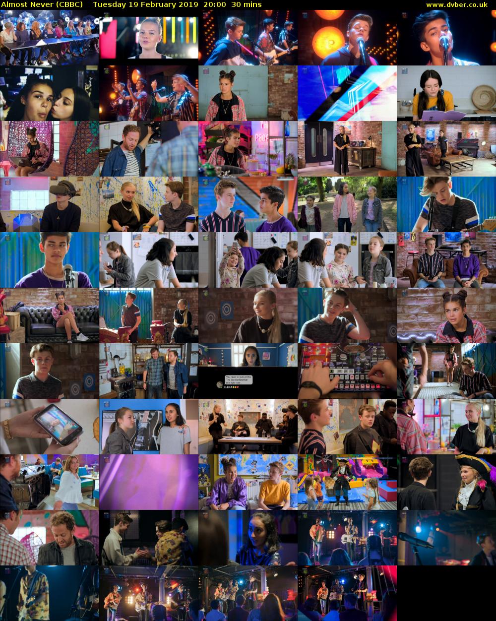 Almost Never (CBBC) Tuesday 19 February 2019 20:00 - 20:30