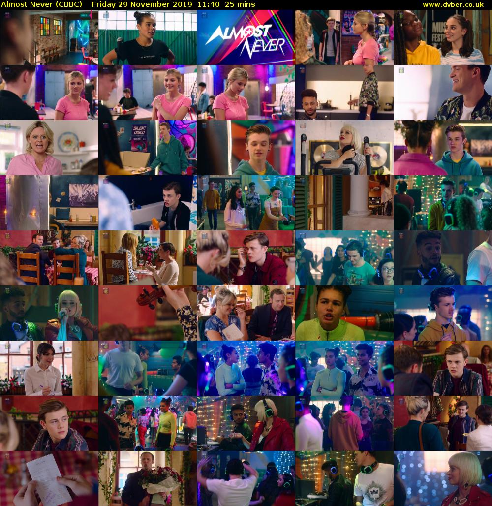 Almost Never (CBBC) Friday 29 November 2019 11:40 - 12:05