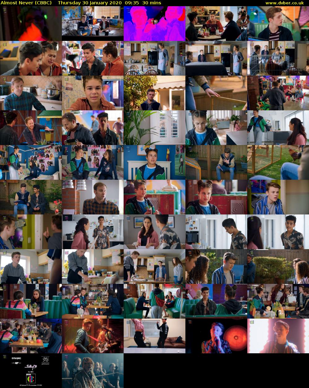 Almost Never (CBBC) Thursday 30 January 2020 09:35 - 10:05