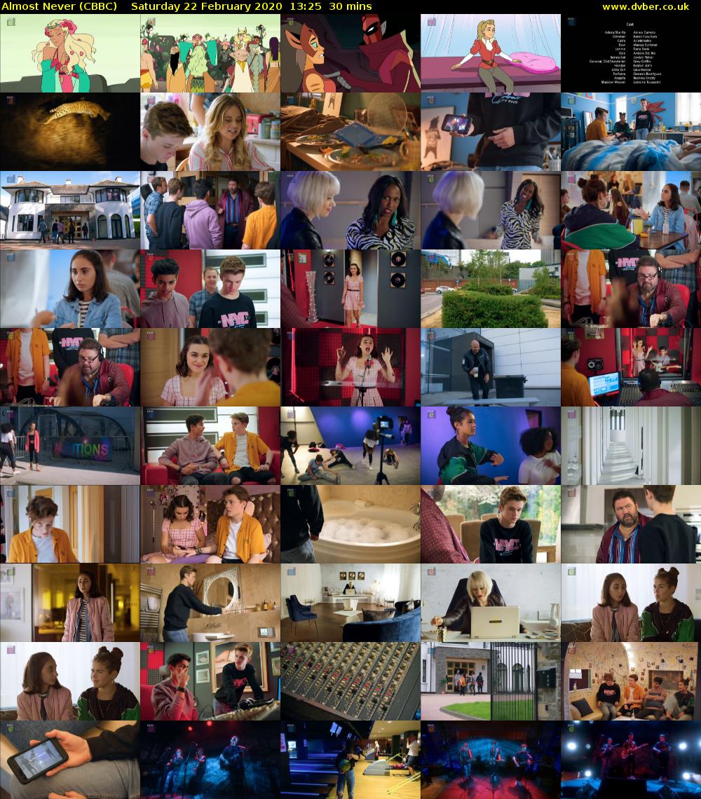 Almost Never (CBBC) Saturday 22 February 2020 13:25 - 13:55