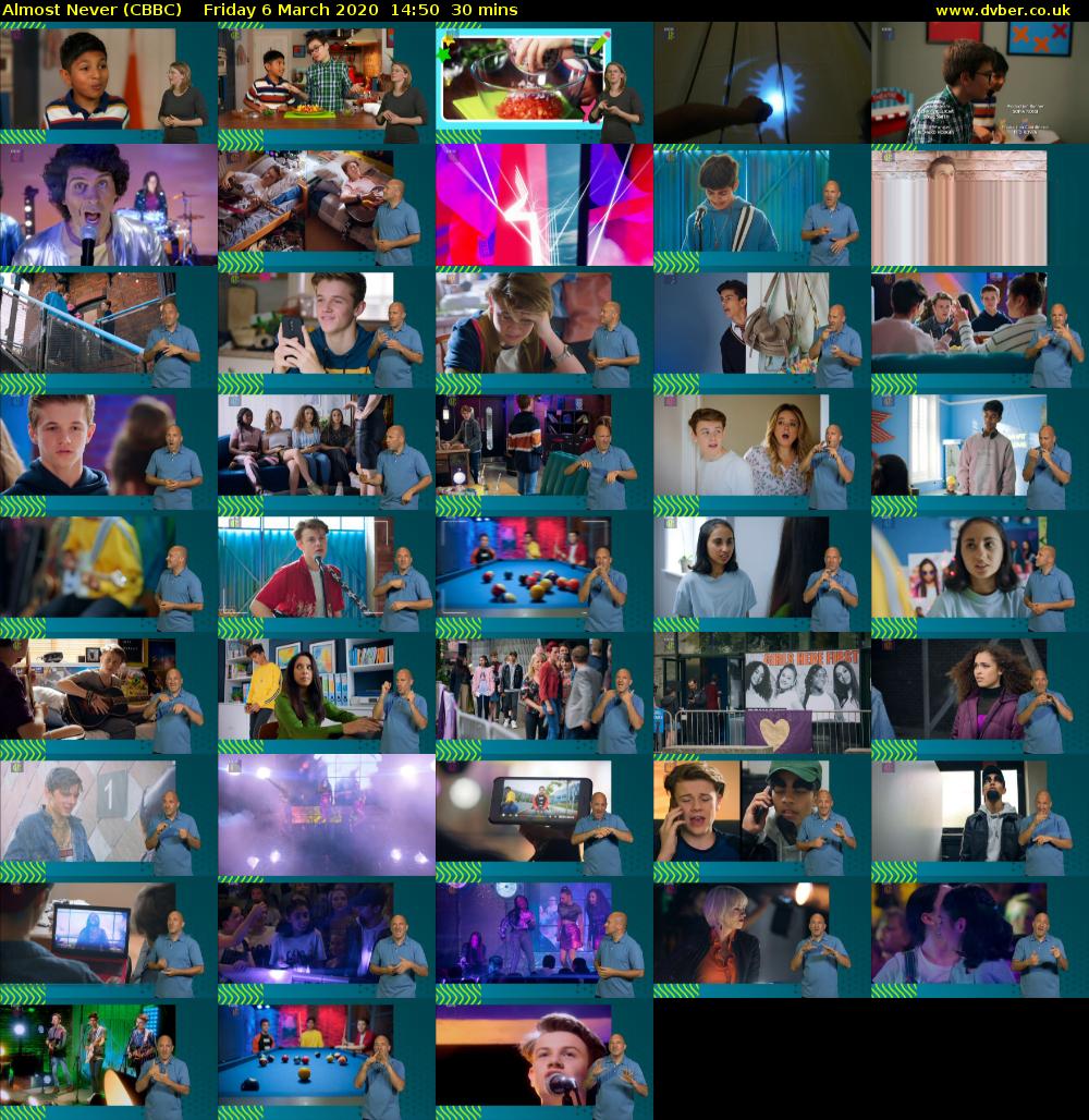 Almost Never (CBBC) Friday 6 March 2020 14:50 - 15:20