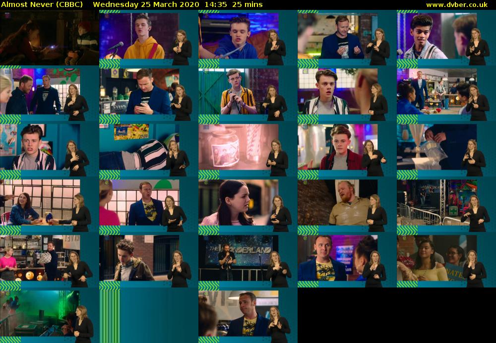Almost Never (CBBC) Wednesday 25 March 2020 14:35 - 15:00