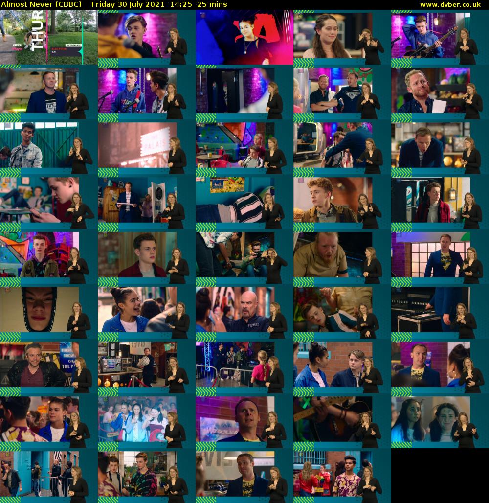 Almost Never (CBBC) Friday 30 July 2021 14:25 - 14:50