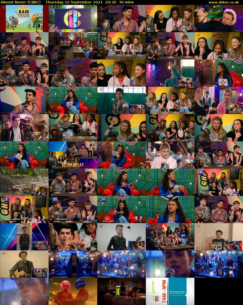 Almost Never (CBBC) Thursday 16 September 2021 20:30 - 21:00