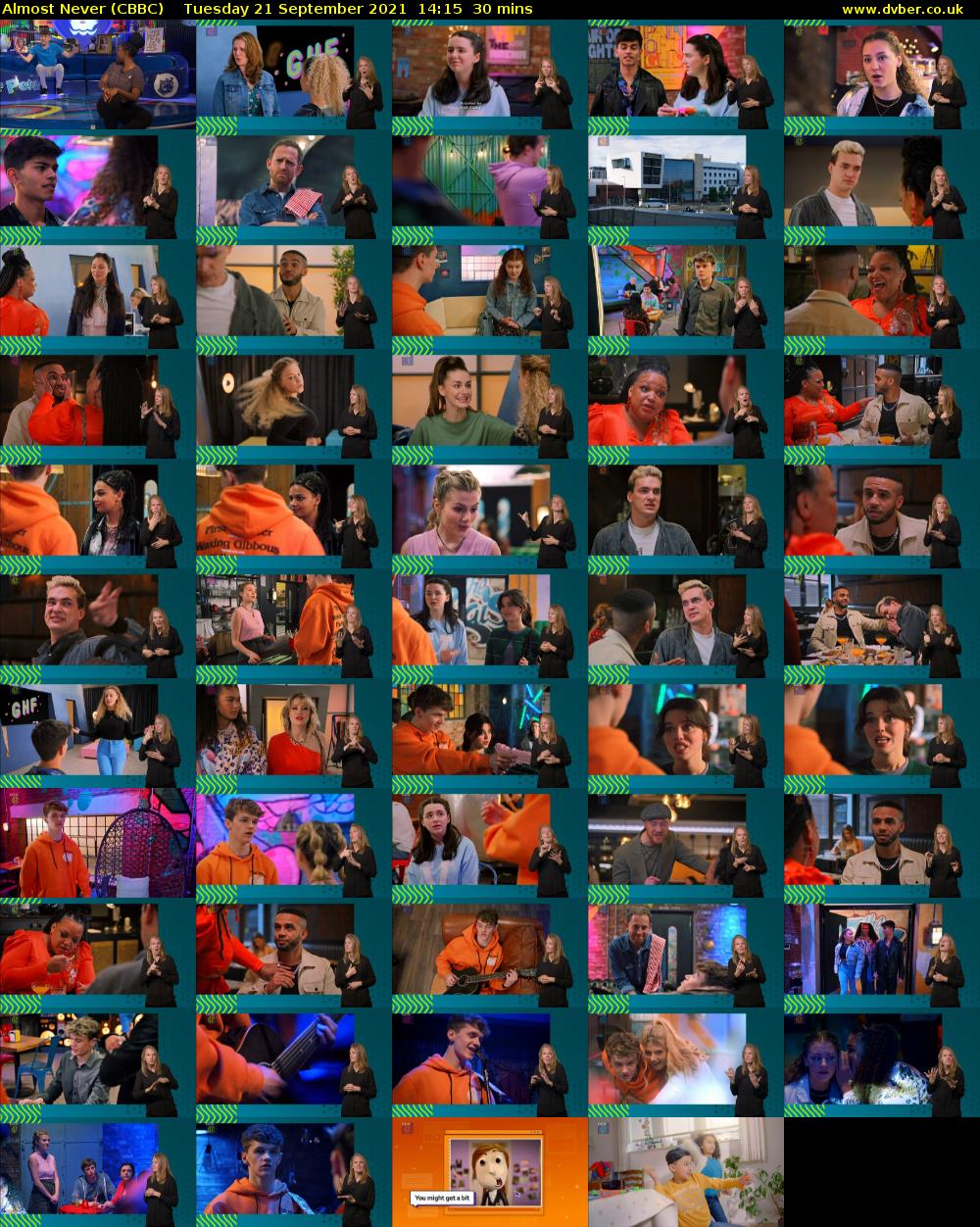 Almost Never (CBBC) Tuesday 21 September 2021 14:15 - 14:45