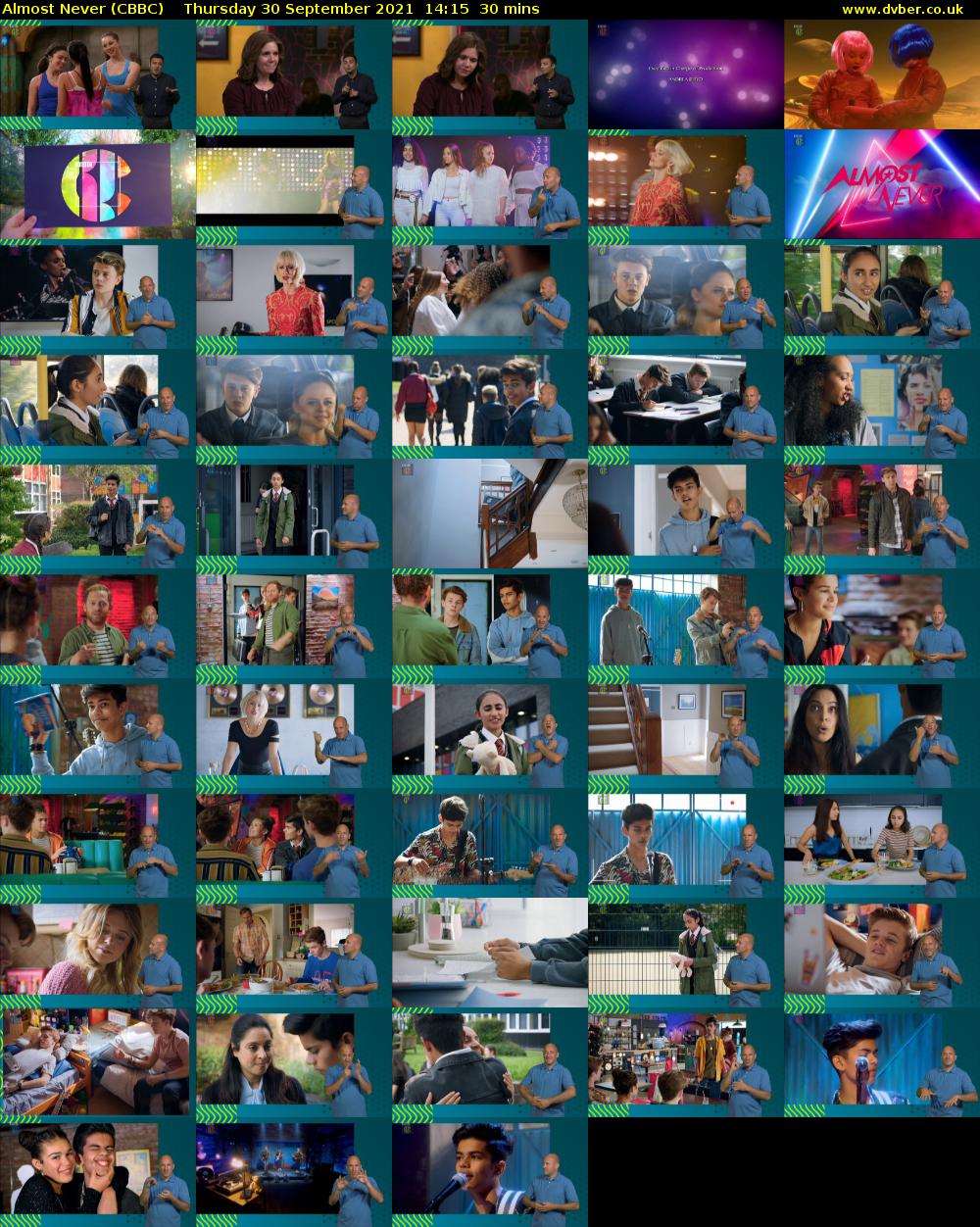 Almost Never (CBBC) Thursday 30 September 2021 14:15 - 14:45